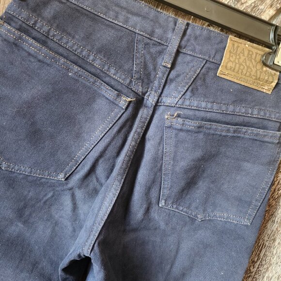 90s‎ Vintage Marithe Francois Girbaud Dark NIGHT Blue Wash Jeans 5/6 DEADSTOCK - Picture 2 of 10